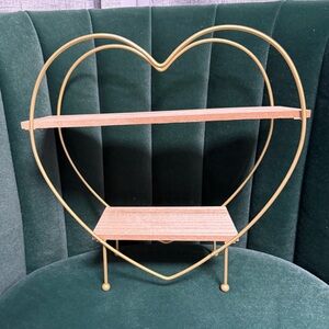 Gold Heart-Shaped Mini Shelf